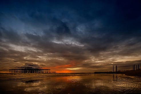 Brighton Pier at Sundown